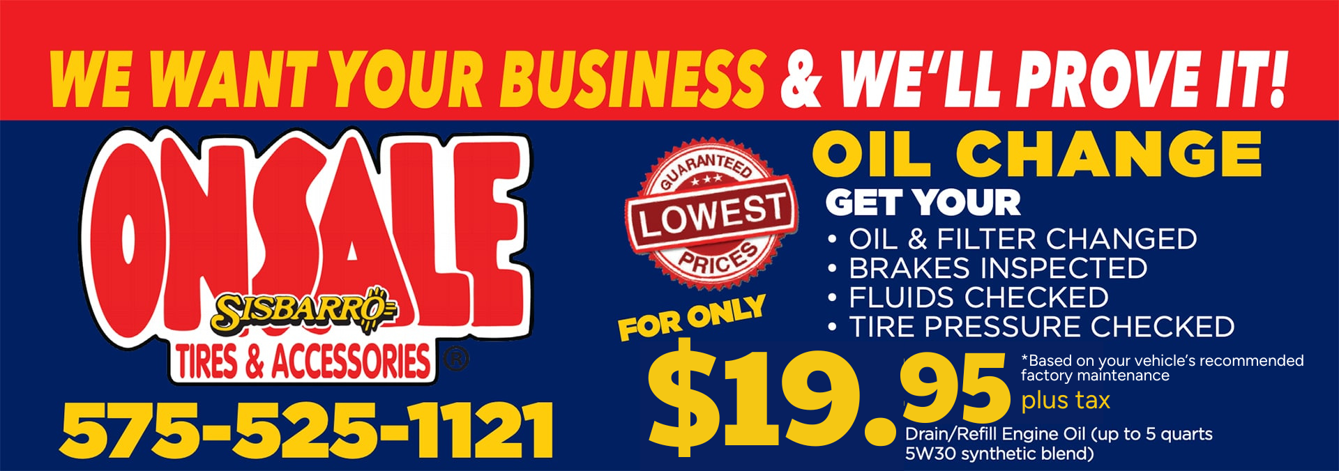 Oil Change Banner